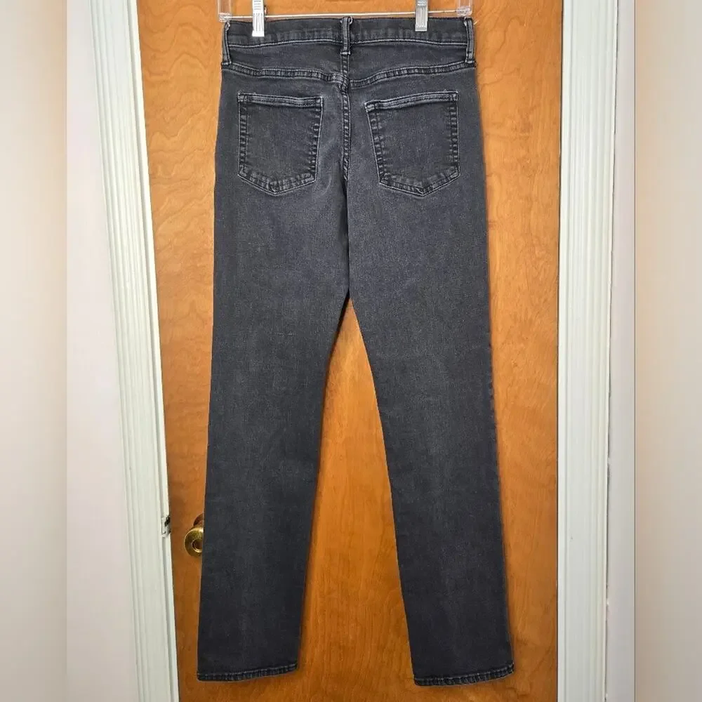 GAP Denim Jeans Girls Size 18 Slim Charcoal Black Adjustable Elastic Waist